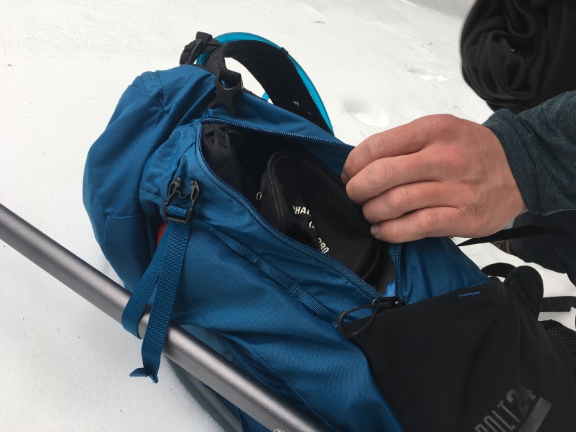 black diamond bolt 24 - the side access makes it fast to get to bulky items like microspikes...