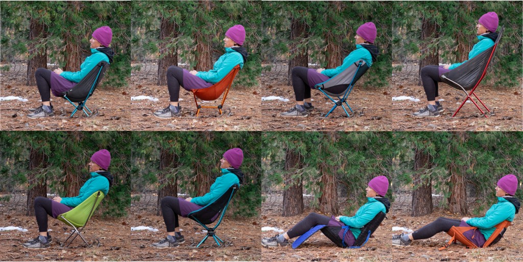 backpacking chair - when seen side by side, you can get a pretty clear picture of the...
