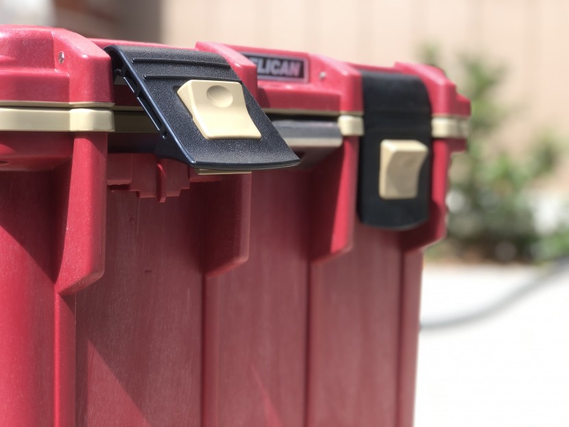pelican 20 elite - we do love how easy these latches are to use. just push the tan...