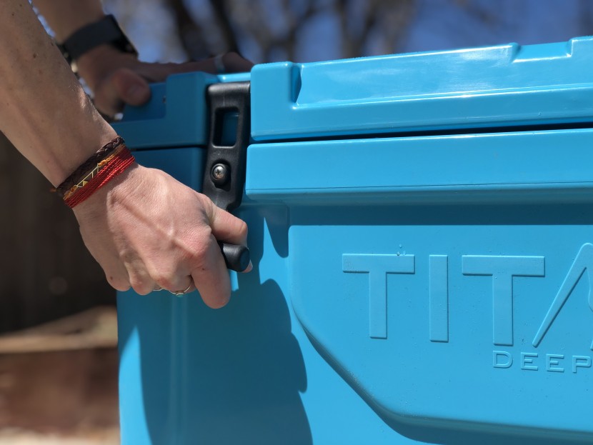arctic zone titan deep freeze 55qt - we aren't in love with these latches, which, though secure, are also...
