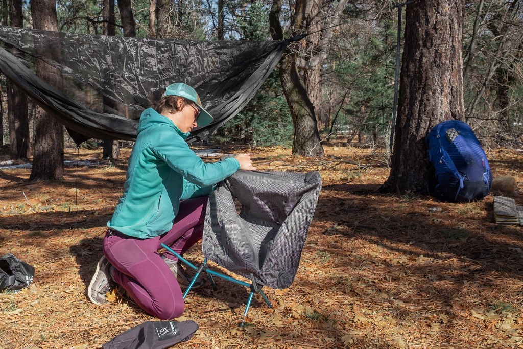 helinox chair zero - when you're going fast and light on a hammock camping trip but you...