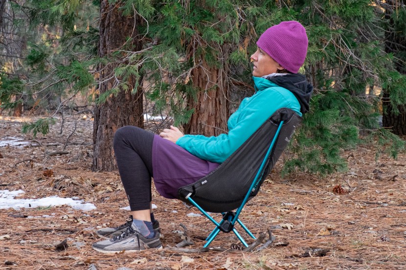 helinox chair zero - you can see how the back is nice and high while the leg support is...