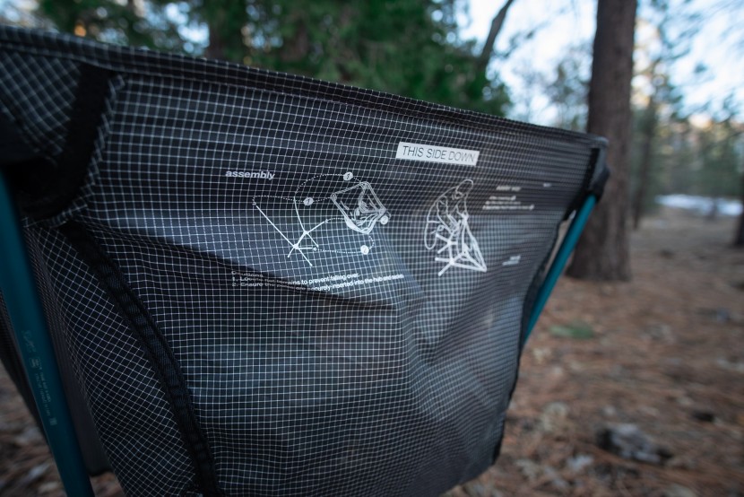 backpacking chair - our fave chairs were the ones that had setup instructions printed...