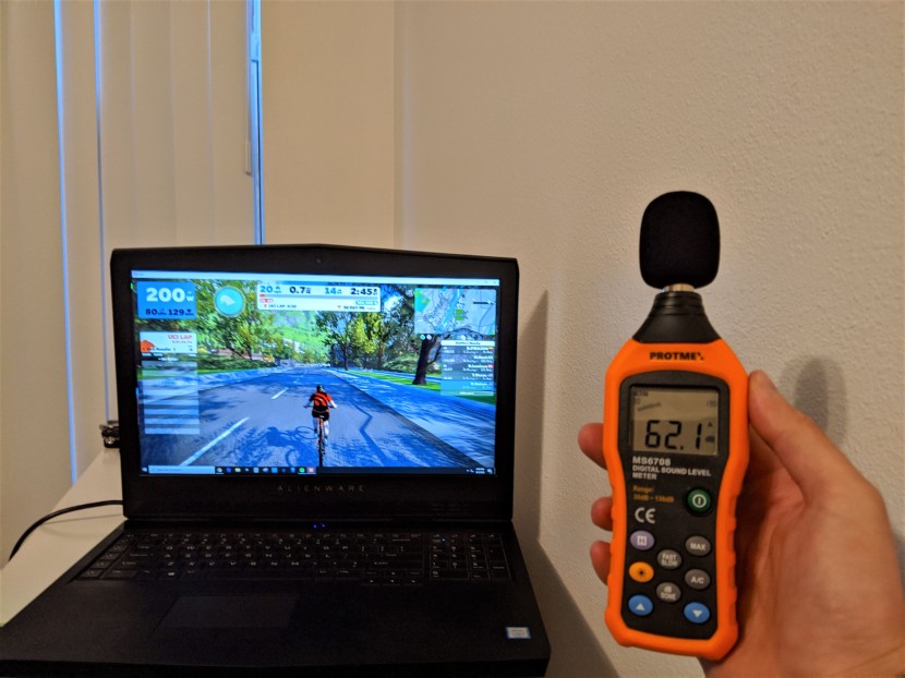 elite direto x - 62.1 db isn't too bad, but there are quieter models than the direto x.