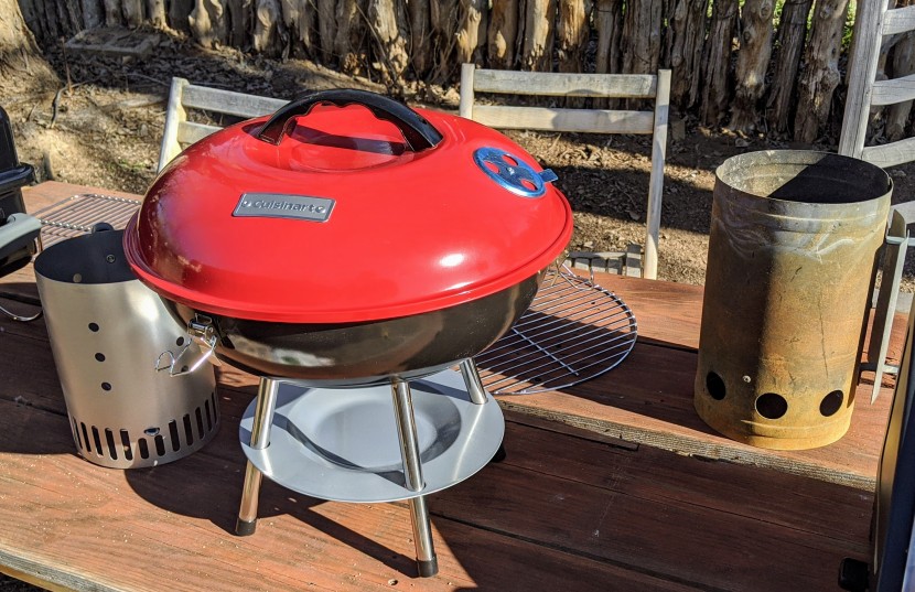 cuisinart portable charcoal - small in stature, but fun at a party! bring this little charcoal...