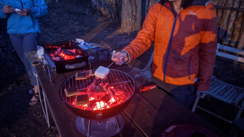 cuisinart portable charcoal - an added bonus of cooking over an open flame... the ability to roast...