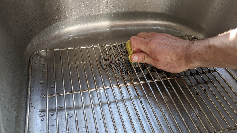 weber go-anywhere charcoal - when it gets heavy with grime, the chrome-plated grate was just as...