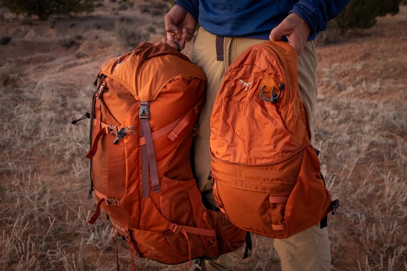 osprey aether ag 60 - the top-lid is easy to remove and doubles as a full daypack for...