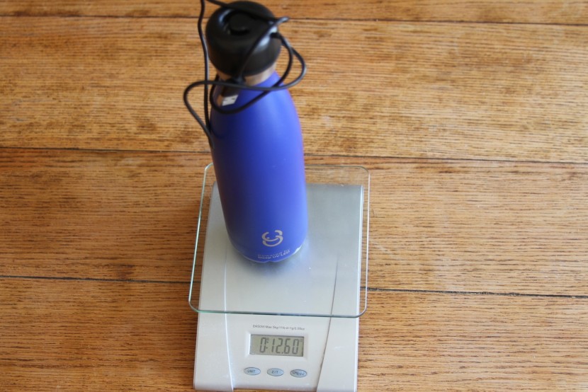 crazycap 17oz - it's not the lightest water bottle out there, but it does the trick...