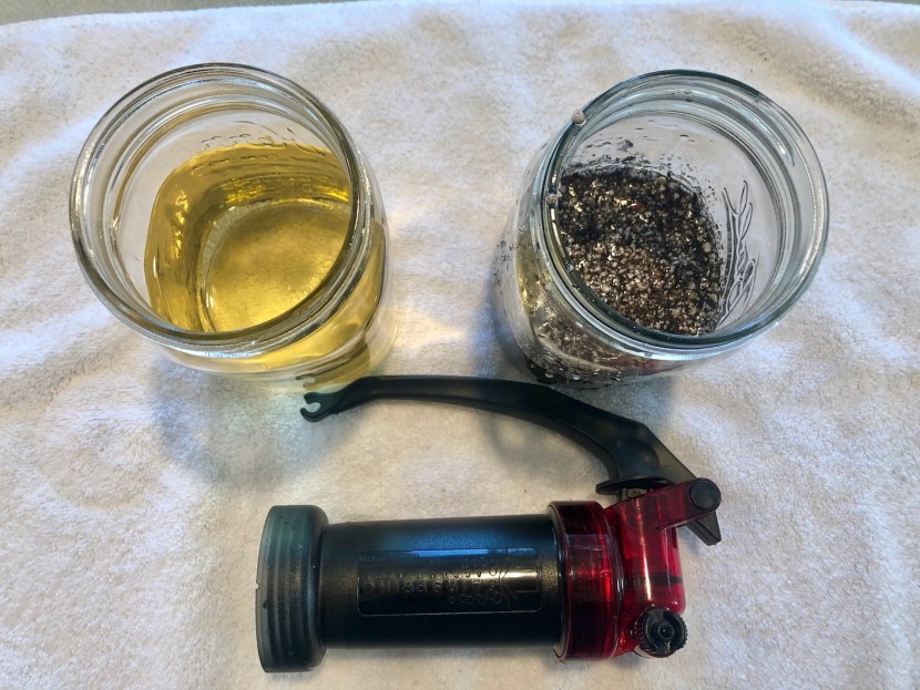 msr miniworks ex - the results. it can't take out the dissolved chemicals, but it does...