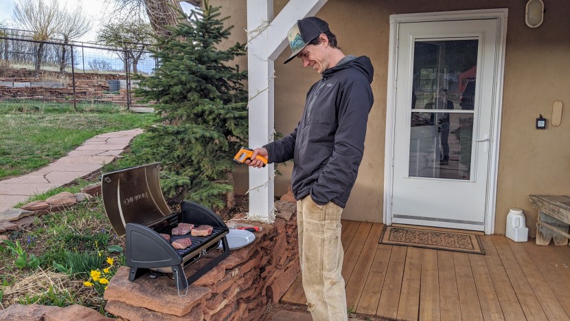 portable grill - we purchased this infrared thermometer to test the internal...