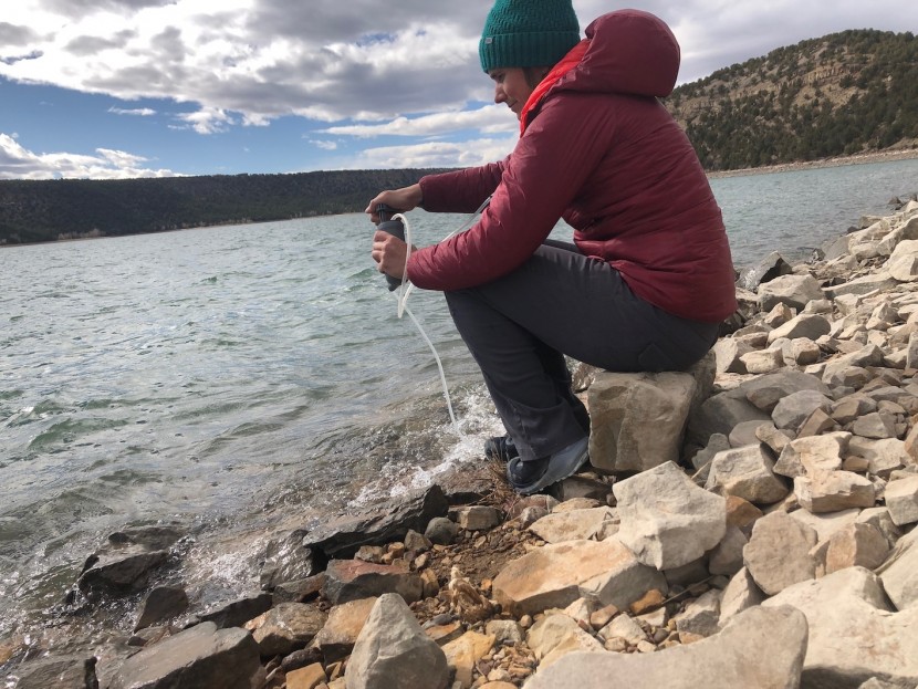 backpacking water filter - the katadyn hiker allows you to take water easily from any source...