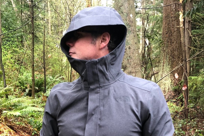 the north face apex flex dryvent - partly due to the lack of cinches but also partly due to design...