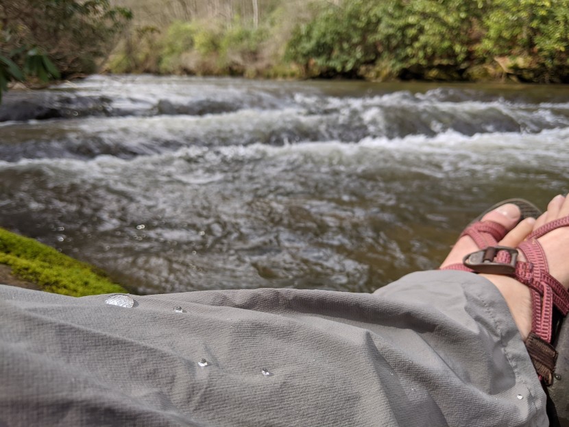 outdoor research ferrosi convertible for women - water beads up and rolls off the ferrosis so well that we had a hard...