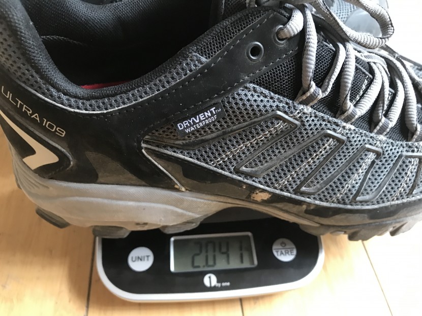 the north face ultra 109 wp - the ultra 109 on our home scale, clocking in just over 2 pounds.