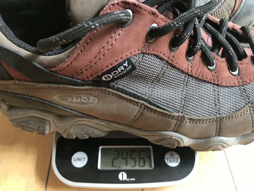 oboz firebrand ii bdry - these hiking shoes are quite heavy, but that heft provides good...