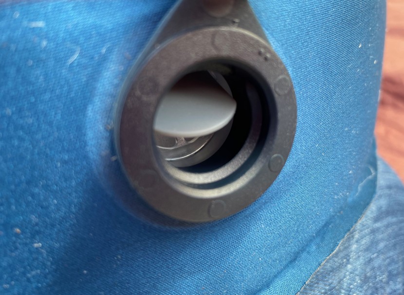 the deflate valve opens up when air is pushed out and closes up when...