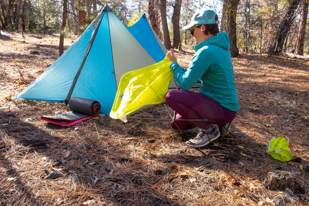 big agnes skyline ul - setting the chair up as you scramble to get camp ready before the...