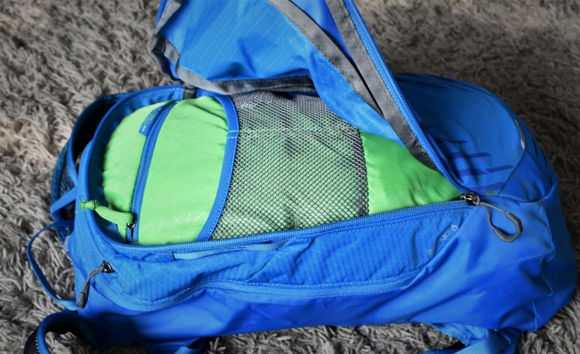 the second storage compartment houses the padded and lined crash pad...