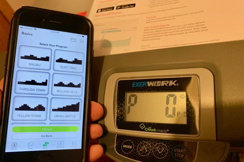 exerpeutic exerwork 2000i folding exercise desk bike - it's pretty easy to get the mycloudfitness app and use it to control...