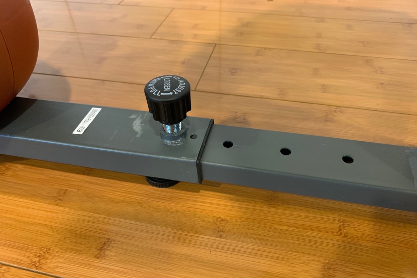 marcy recumbent me-709 - the length adjustment allows for a huge range of user heights.