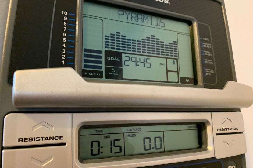 nautilus r614 recumbent - the dualtrack display brings the exercise quality of the r614 up a...