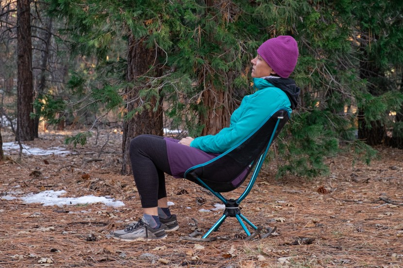 helinox swivel camp chair - the straight back feels nice even when sitting for longer but you...