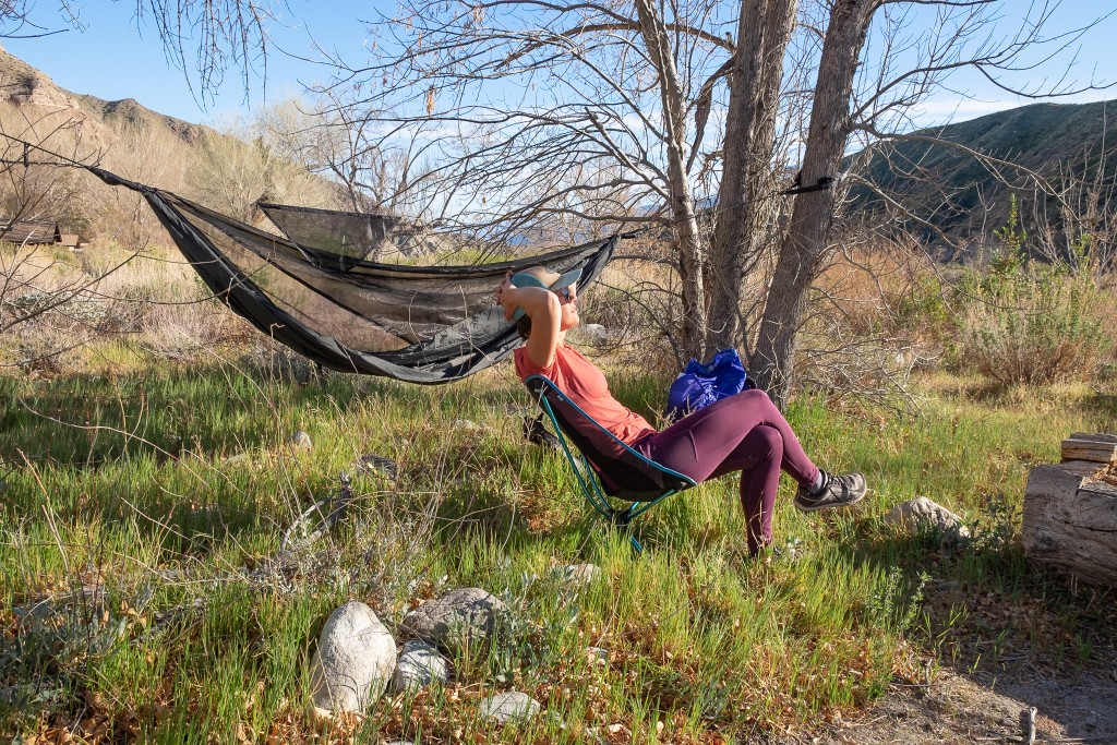 helinox swivel camp chair - if you're saving weight by hammocking, you might find you can...