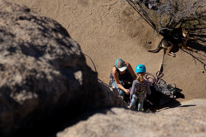 mad rock solar - mom looks over the knot.