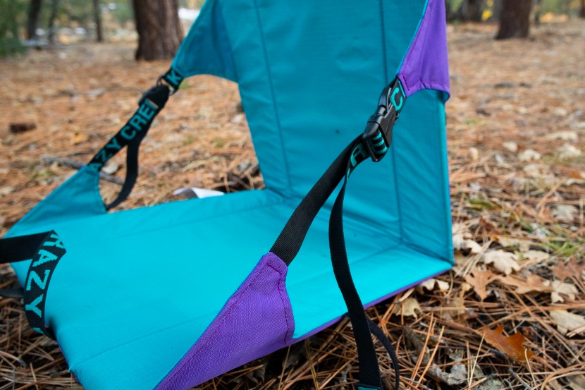 crazy creek original chair - easy to adjust straps are designed to tighten by pulling down rather...