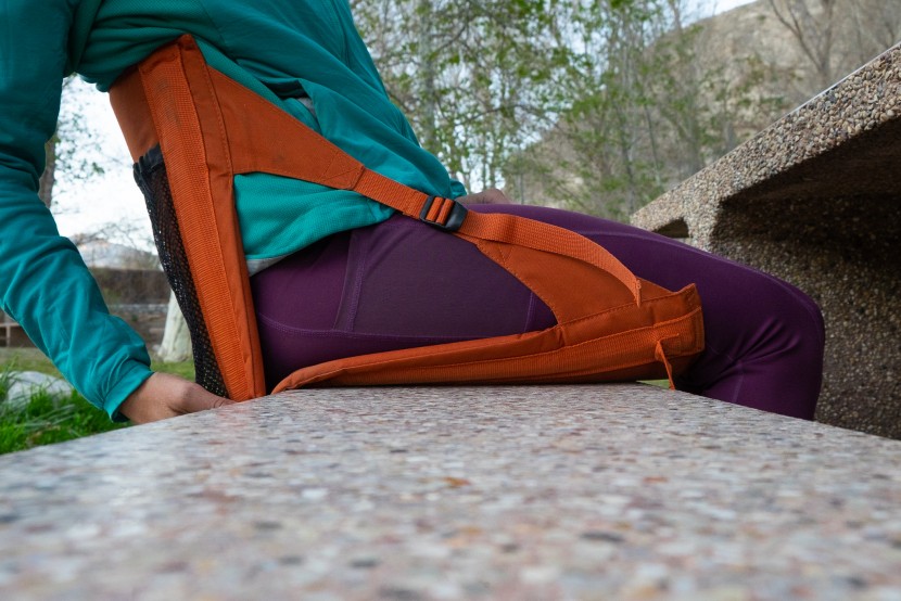 alps mountaineering weekender seat - when sitting on a bench using the stadium straps, the thin foam...