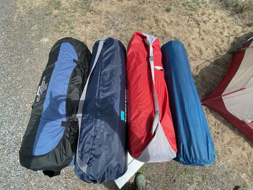 exped deepsleep - big comfort and big packed size on the foam mats.