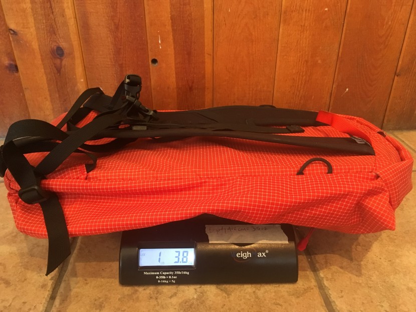 arc'teryx alpha ar 20 - weighing the alpha ar 20.