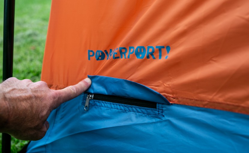 eureka copper canyon lx 4 - you have the power! this port allows you to easily run a cord inside...