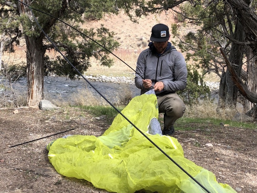 big agnes tiger wall 2 carbon - derek took the time to carefully select a site that wouldn't tear or...