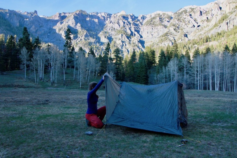gossamer gear the two - flat, soft surfaces are the best sites to select for this tent...