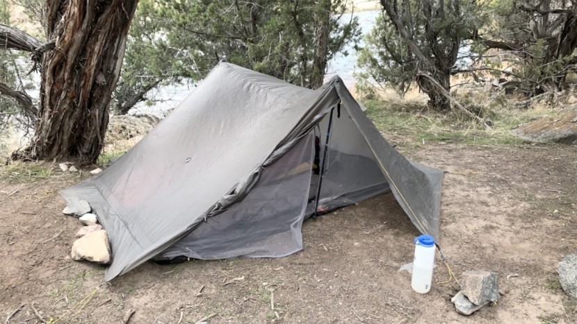 ultralight tent - we set up this tent with poles only 115 cm long which isn't nearly...