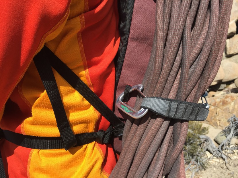mountain hardwear multi-pitch 20 - the additional attachment points let use gear we're already carrying...