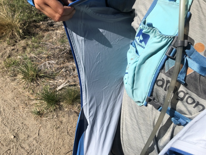 patagonia storm racer for women - the storm racer's inner material displays its lack of breathability.