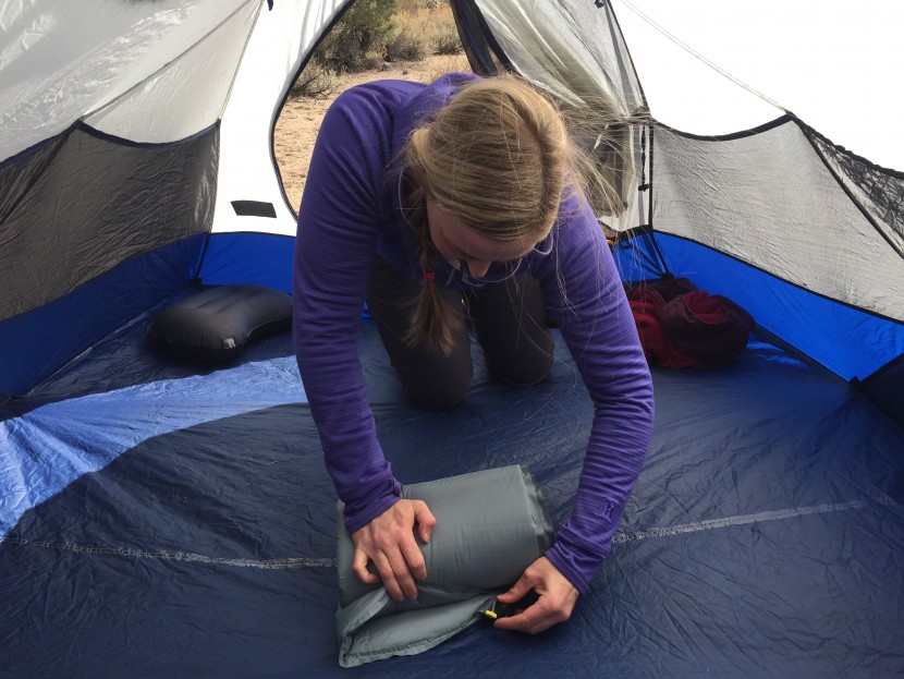 therm-a-rest trail lite for women - the new valve design aids in rolling up this pad to its original size.