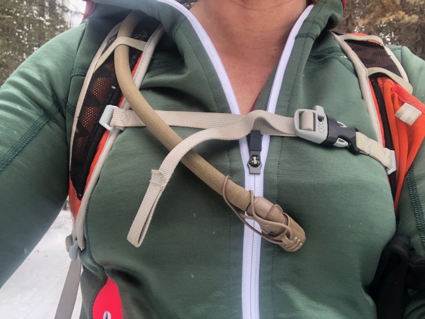 ortovox fleece hoody for women - the jacket fits a backpack over top easily. it'll also layer nicely...