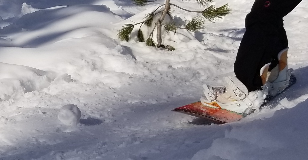 lib tech no. 43 - the magne-traction edges bite into hard snow and ice while carving.