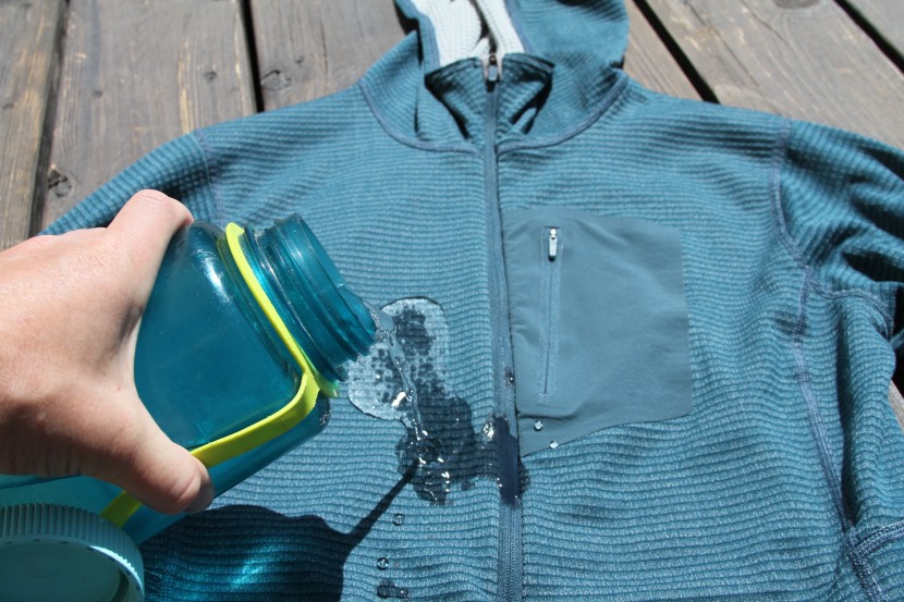 mountain hardwear type 2 fun 3/4 zip hoody for women - while the water beads for a moment, it eventually soaks in. while...