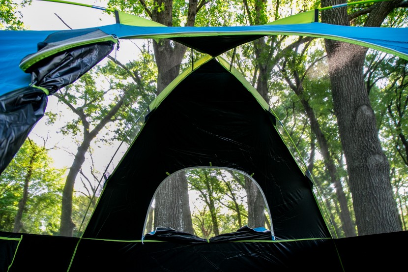 coleman dark room sundome 6 - pretty nice sky views without the fly thanks to lotsa mesh on the...