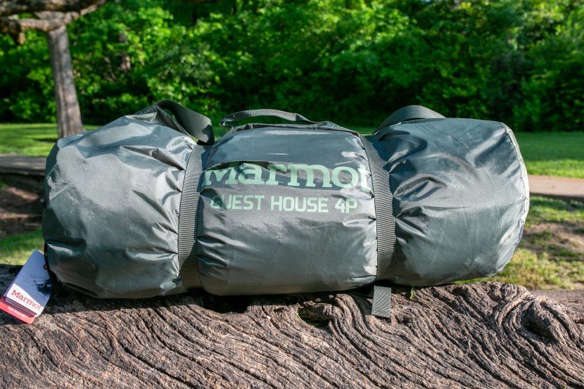 marmot guest house 4 - camp stuff.  the stuff sack of the guest house has both duffel carry...