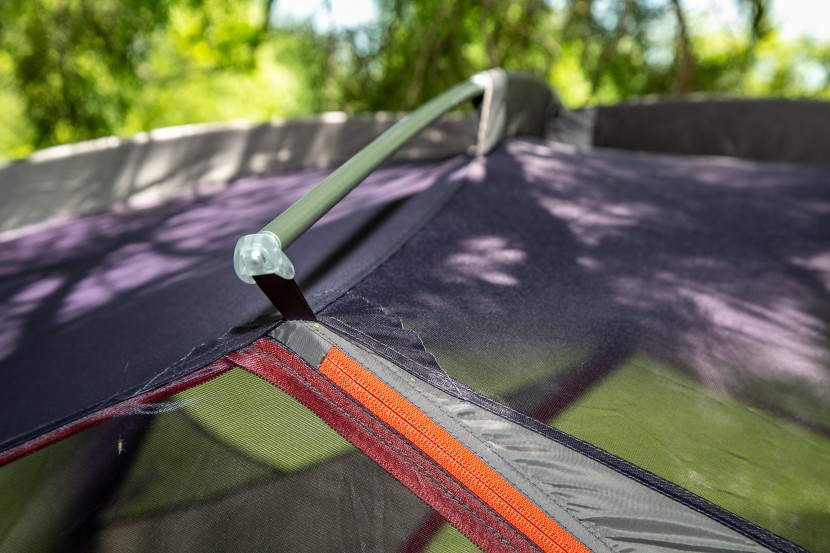 big agnes bunk house 4 - the shorter non-structural "loft" pole atop the bunk house. this is...
