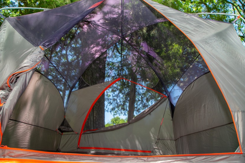 big agnes bunk house 4 - room with a view.  worm's eye view of the bunk house 4.