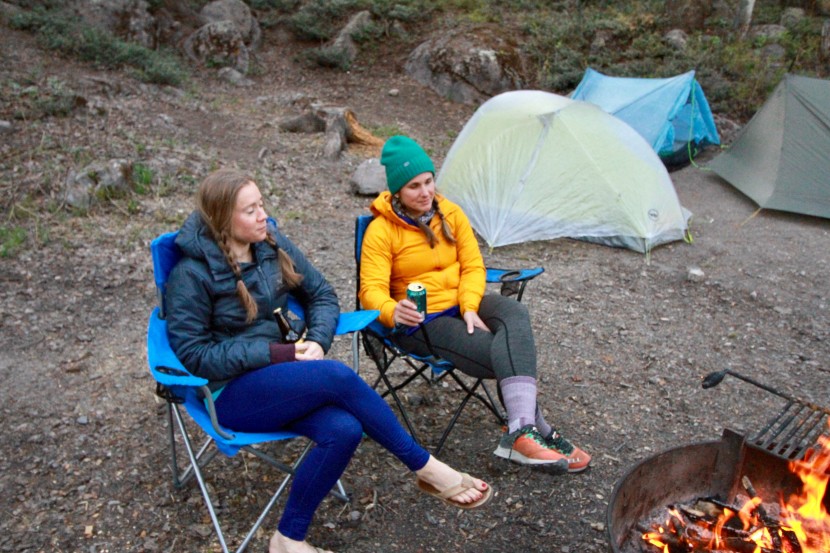 arc'teryx nuclei fl for women - we enjoy a few beers around the campfire testing the arc'teryx...