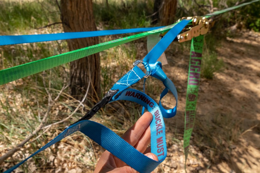 slackline industries aggro line - the safety line was only fair quality, but it is nice to have an...
