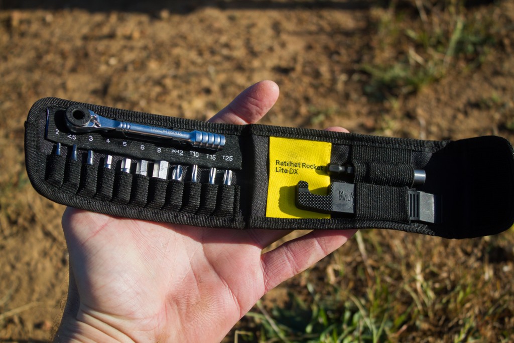 topeak ratchet rocket lite dx tool kit - eleven bits and a ratcheting socket wrench will have you covered for...